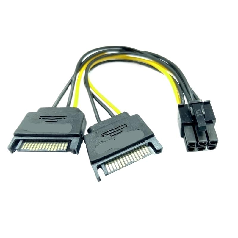 Cable adaptador SATA 15Pin a PCI-e 6 Pin para tarjeta gráfica