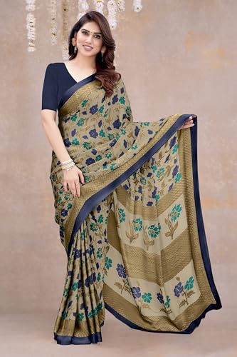 Image of MIRCHI FASHION Saree for Woman Chiffon Floral Printed | Lightweight Daily Wear Women's Sari with Unstitched Blouse Piece (Available in 20 Colors)