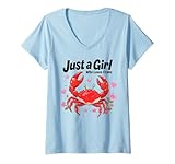 Photo Gallery donna crabby seafood crab lover just a girl who loves crabs maglietta con collo a v Photo Gallery donna crabby seafood crab lover just a girl who loves crabs maglietta con collo a v
