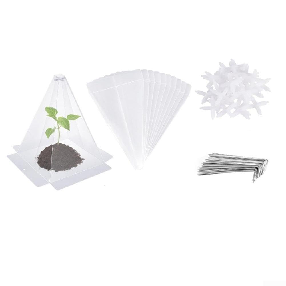 Cône de protection contre le gel pour sauver les plantes fragiles en pot, PVC blanc