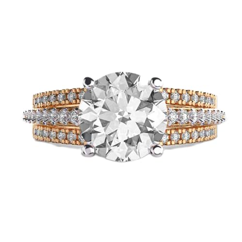 Bague solitaire moissanite Triluna argent le cadeau de luxe idéal pour femme