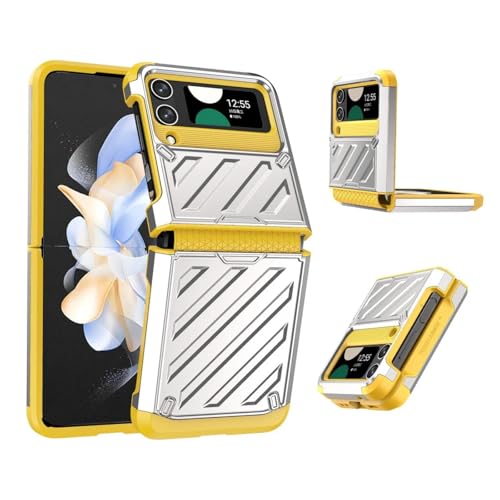 Coque Z Flip 3 anti-choc protège charnière argent compatible charge sans fil