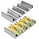 Taco Halter, 2pcs Hotdog Halter Ständer in Wellenform, Taco Ständer Edelstahl Hot Dog Halter Wellenform Brötchenhalter Hot Dog Ständer für Taco-Schalen, Halten Tacos, Tortilla, Sandwiches, Pfannkuchen