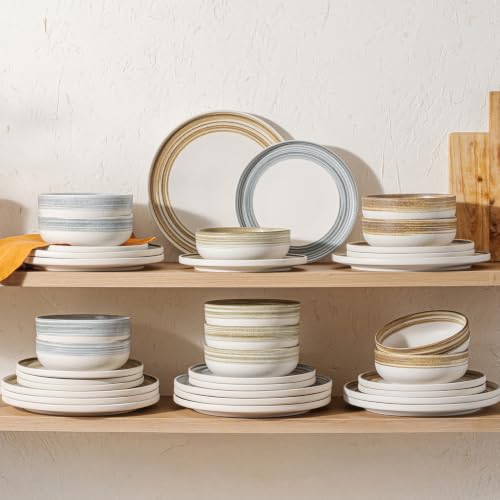 KINGSTONE 12-Piece Stoneware Dinnerware Set for 4 - 39.99 w/ Code + 50% Off Code ZGEU7SVS - image 5