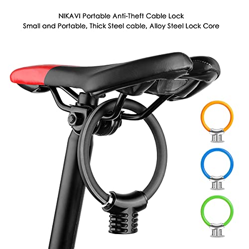 Image of NIKAVI Multicolor Cable Lock - M5 (Green)