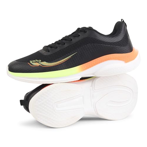 Image of YOHO RushHour Dynamiq Sports Shoes for Men |Cushioned Insole, Stylish, Casual & Sneakers for Gents | Lightweight, Anti-Skid Shoe for Gym, Walking, Running & Everyday Use-1800