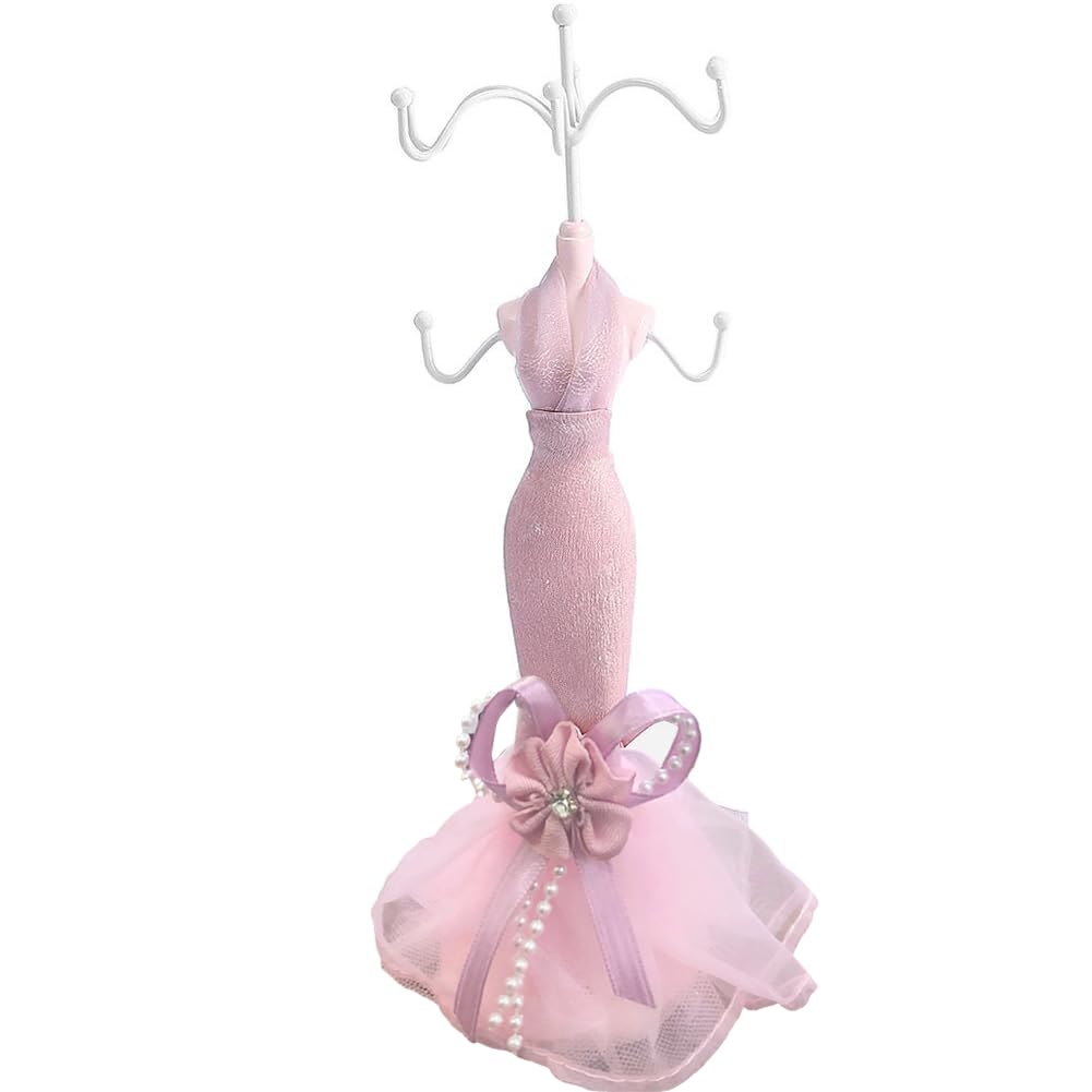 Sanfly Mannequin Fantasy Display Stand Holder Dress Earring Necace Ring Rack Holder for Lady Girls Room Ornament Diy Accessories