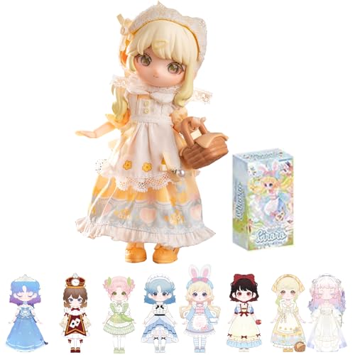 GNATAPIAY 1/12 Liroro BJD Dolls Blind Box,Kawaii BJD Dolls Liroro Fairytale Hut Series Ball Jointed Doll Collectable Action Figure Posable Dress Up Doll for Girls Birthday Party Gift Toys