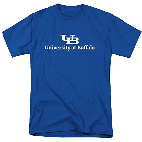 University at Buffalo Official Distressed Primary Logo Unisex Adult T Shirt,University at Buffalo, Large