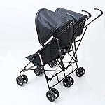 Kidmeister Buggy S13 Kinderwagen Zwillingswagen Geschwisterwagen schwarz