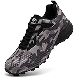 ASOCO DREAM Scarpe da Trail Running Uomo Scarpe da Passeggio Leggero Traspirante Scarpe da Ginnastica Antiscivolo Fitness Running Sneakers,Camuffare,39 EU