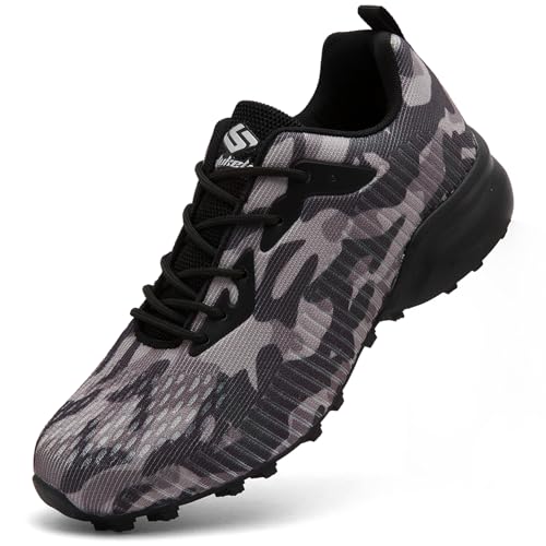 ASOCO DREAM Chaussures de Trail Homme Chaussure de Randonnée Respirantes Antidérapantes Running Extérieur Fitness Chaussures de Marche,Camouflage,46 EU