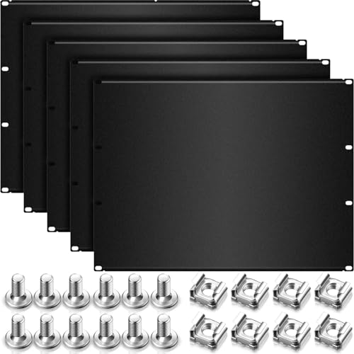 Image of Leinuosen 2 Pcs 8U Blank Rack Panels, 19 in Metal Server Rack Covers