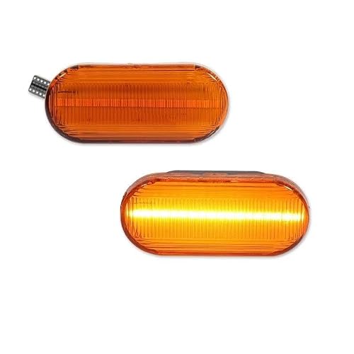 Image of GNITRIMS 2X Dynamic Side Marker Turn Signal Light Indicator For VW For Bora Golf 3 4 MK4 Jette Lupo Passat Z2 3BG Polo SB6 1999-2004 (Yellow No Dynamic)