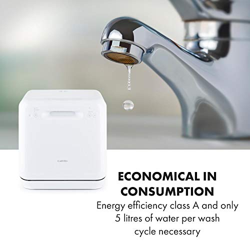 KLARSTEIN Aquatica Mini lavevaisselle, Petit lave vaisselle, CEE A