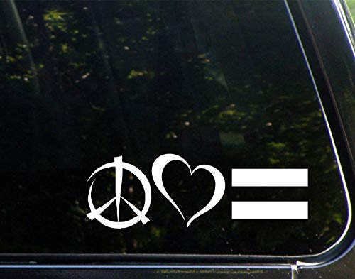 Diamond Graphics Peace Love Equality (8-3/4" x 3") Die Cut Decal for Windows, Cars, Trucks, Etc