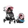 Evenflo Shyft Intuiti Travel System with Revolve180 LiteMax™ NXT Rotating Rear-Facing Lightweight Preemie and Infant Car Seat 3-30 lbs. (Amaranth Pink)