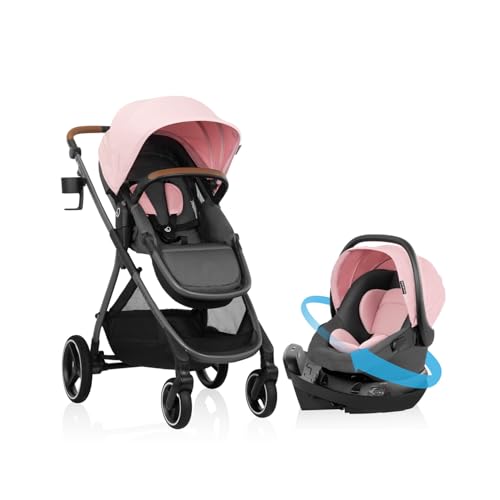 Evenflo Shyft Intuiti Travel System with Revolve180 LiteMax NXT Rotational Infant Car Seat (Amaranth Pink)
