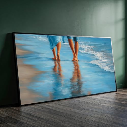 Reflets de la mer en tableau de 80 x 150 cm pour habiller un grand mur