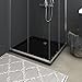 vidaXL Piatto Doccia in ABS Rettangolare Nero 80x90 cm