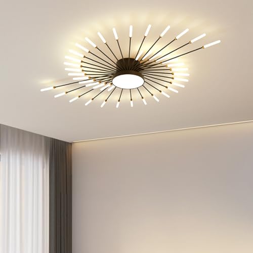 Plafonnier LED or décoratif à structure linéaire haut de gamme