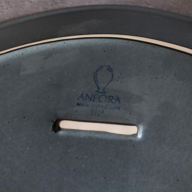 ANFORA マットグレイ レクタンプレート　６枚　アンフォラ　メキシコ 角皿 Amazon.co.jp: ANFORA マットグレイ オーバルプレート 38cm