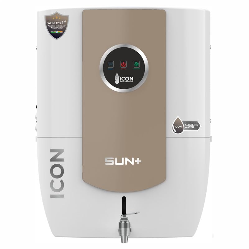 Image of ICON WATER PURIFICATION Silver Nano Technology & Alkaline Water Purifier 6 stage Water Purifier 10Ltr. Wall mount Water Purifier
