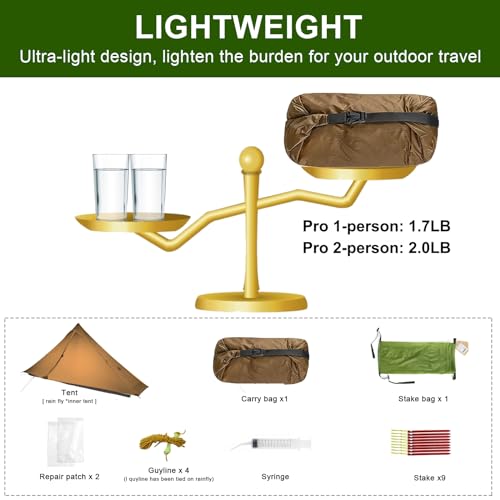 Carpa ultraligera Lanshan PRO 3 estaciones 1 persona miniatura 6