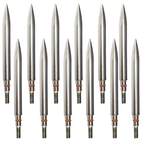 Image of 100 /125 /150 /200 /300 Grains Archery Field Points Practice Field Tips, Archery Target Practice Hunting Arrow Tip for Recurve, Compound Bow Crossbow, Stainless Steel Screw in Broadheads