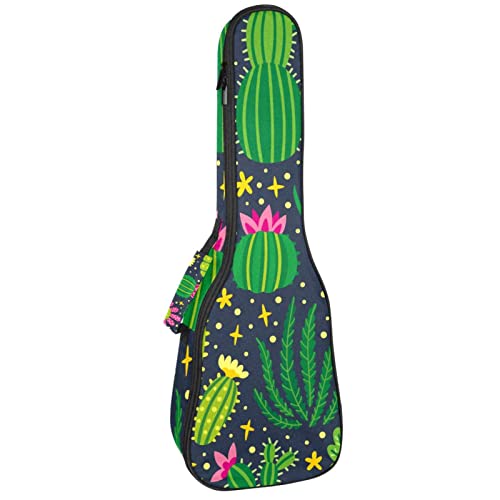 Sac étanche pour ukulélé avec rembourrage épais et motif cactus original