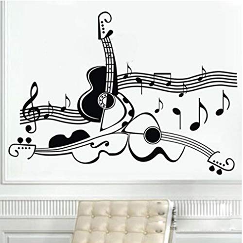 etiqueta de la pared Original Design Guitar Instrument Music Training Room Stave Affixed Stickers for music room living room