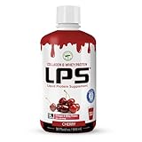 Nutritional Designs LPS Liquid Collagen & Whey Protein Supplement - Sugar-Free Non-GMO Drink - Promotes Healthy Skin & Hair for Men & Women (Cherry)