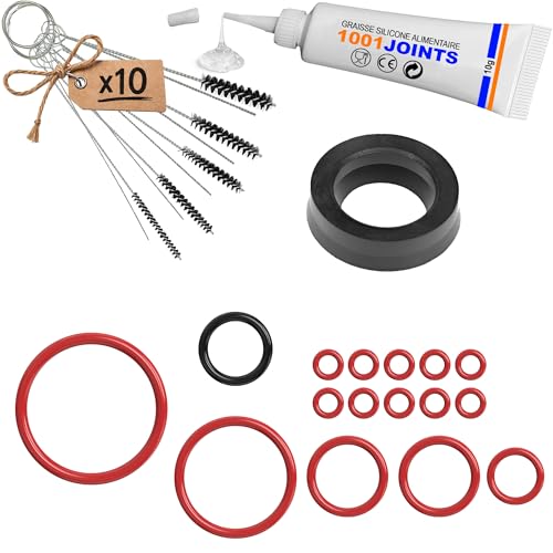 KIT 17 GUARNIZIONI MANUTENZIONE INFUSORE PISTONE GRUPPO MACCHINA CAFFÈ RICAMBIO COMPATIBILE CON SAECO INCANTO ODEA TALEA PRIMEA XELSIS SYNTHIA ETC…