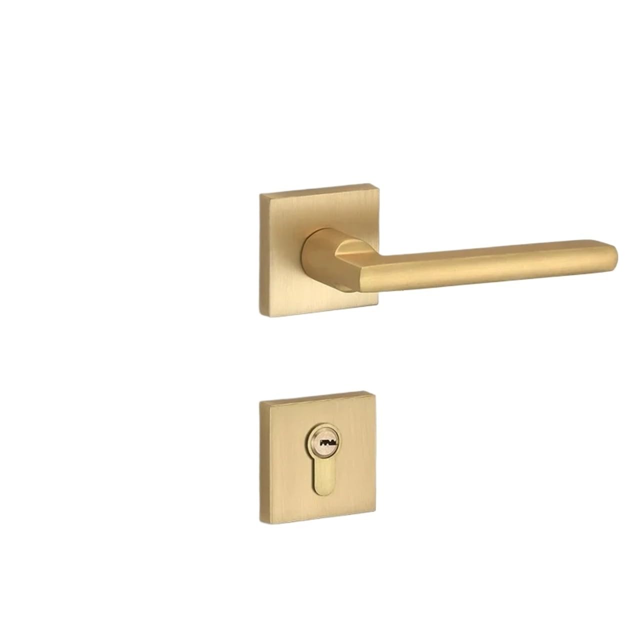 Sxolcoufoh Drawing Gold-D Magnetic Silent Indoor Black Split Handle Lock 1Pcs(Drawing Gold-D)