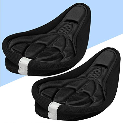 CLISPEED 2 Pcs Capa de Assento da Bicicleta Confortável Macio á  Prova D 'água 3D Protetor de Almof