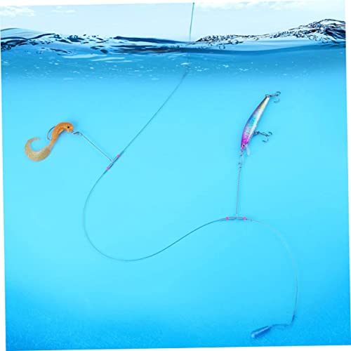 Líneas de Pesca Fluorocarbono POPETPOP con Alambre de Acero miniatura 6