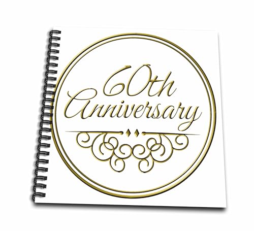 3dRose db_154502_1 60Th Gold Text for Celebrating Wedding Anniversaries 60