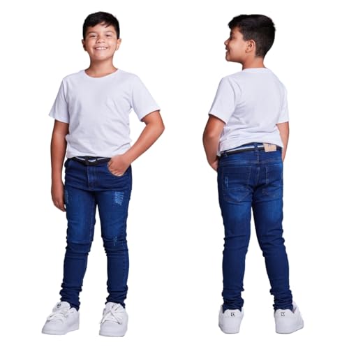 Calça Infantil Em Jeans e Sarja Menino 02 Ao 16 (12, Jeans Escura)