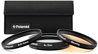 Polaroid Optics 62mm 3-Piece Special Effect Filter Kit Includes Soft Focus, 4 point