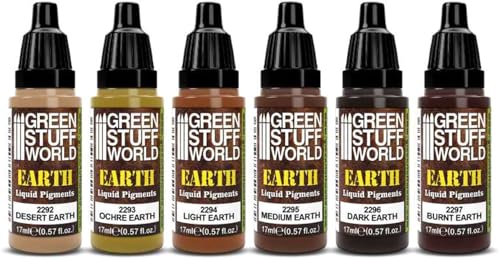 Green Stuff Paint Set - Liquid Pigments Set - Earth