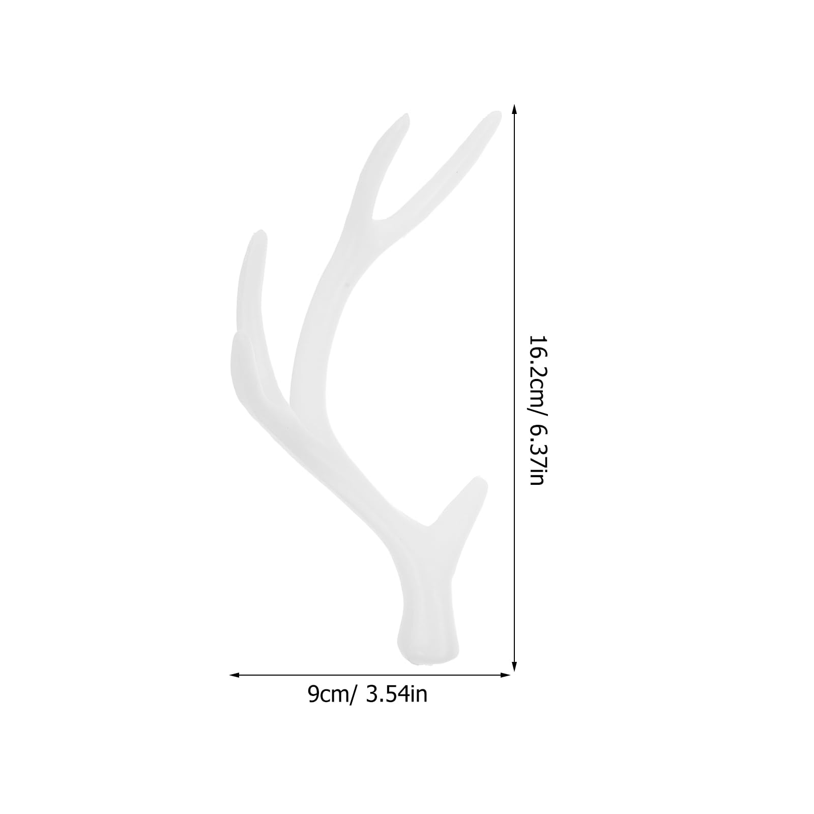 LOGOFUN 4Pair of Mini Deer Antlers Simulation Reindeer Antlers Props Plastic Deer Horn Branch for DIY Animals Headband Making Accessories - White