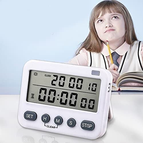 Timery, minutnik cyfrowy 100 godzin Podwójne odliczanie Minutnik z uchwytem do zawieszania magnesu Duży wyświetlacz