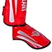 Shin Guards Equipment,Anti Slip Adjustable Shin Instep Pads, Leg for Shinguards Kung Fu MMA Kickboxing Arts, Red, M