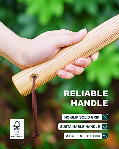 Pick Axe Mattock Small Pickaxe Garden Tool Cutter Mattock Planting Hoe 15 inch 0.9 lb for Digging Loosening Trenching Tilling Leveling Cutting Gardening Hand Cultivator Weeding Hoe with Short Wood - Thumbnail 3