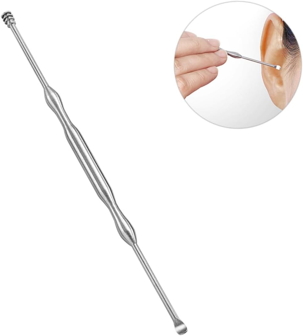 NOLITOY 5pcs Stainless Steel Ear Spoons Set for Earwax Removal Professional Earpicks for Safe Cleaning and Ear Health Durable and Easy to Use