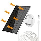 Lybuorze Solar Panel for Security Camera, Solar Panel for 5V Outdoor Camera, Micro USB & USB-C Port Solar Panel, IP66 Waterproof Solar Charger for Camera, 360° Adjustable Mounting Bracket, 9.8ft Cable