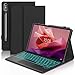 Keyboard Case with Touchpad for Lenovo Tab P12 12.7", Wireless Detachable Bluetooth Trackpad Keyboard with 7 colors Backlit and Stand Cover for Lenovo Tab P12 12.7 Inch 2023 Tablet, Black