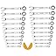 21PCS Ratcheting Wrench Set Metric&SAE With Color Ring
