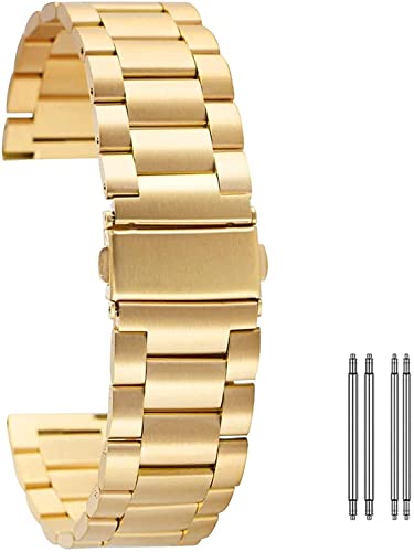 Bracelet montre acier inoxydable or 22mm 20mm de qualité supérieure robuste et durable