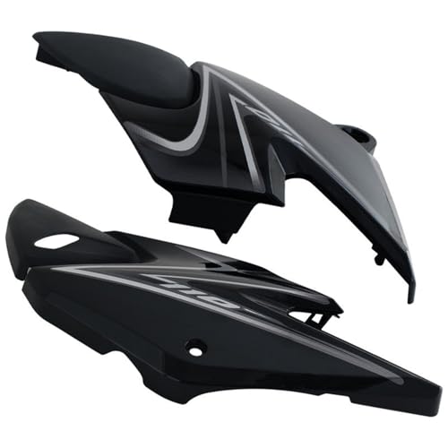 Image of Standway Bike Side Panel /Sidepanel Set Of 2 Side Cowl Black (Grey Sticker) For Hnoda Dream Yuga New Model